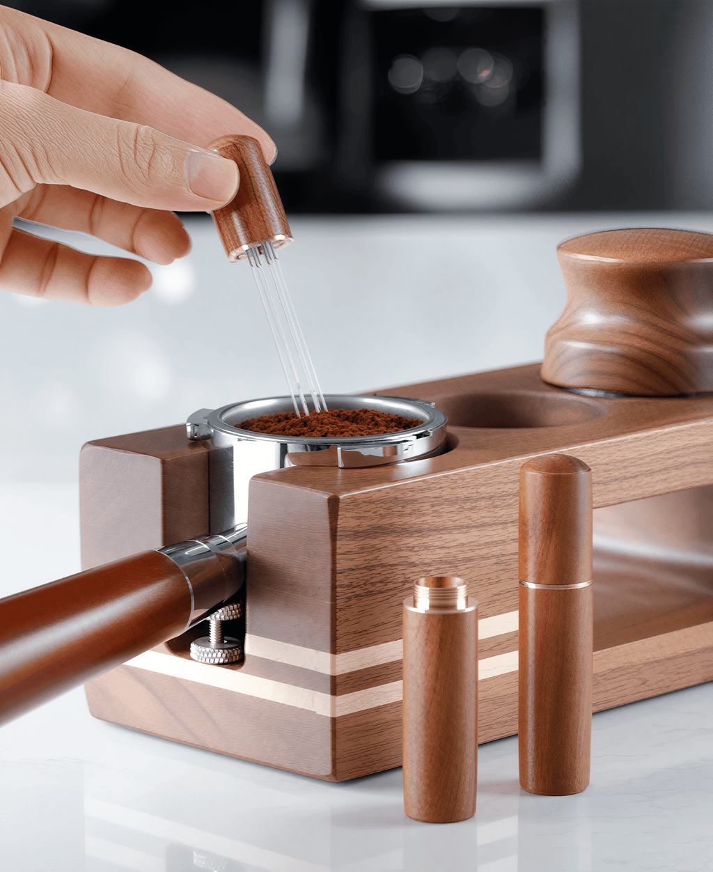 KŌHI-Home Espresso WDT Tool – Stainless Steel Coffee Needle Stirrer &amp; Distributor