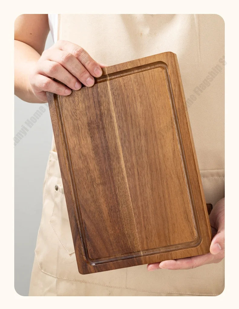 KŌHI-Home Thick Acacia Wood Cutting Board – Large Solid Wood Board for Kitchen & Table