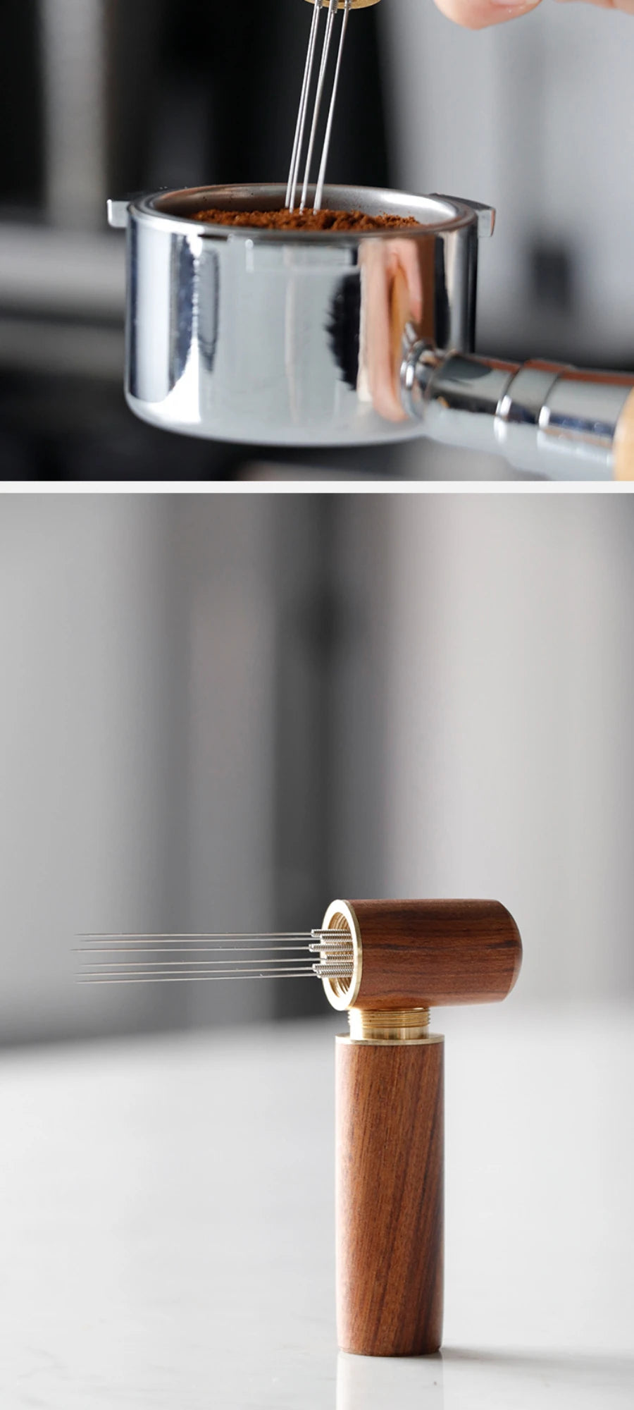 KŌHI-Home Espresso WDT Tool – Stainless Steel Coffee Needle Stirrer &amp; Distributor