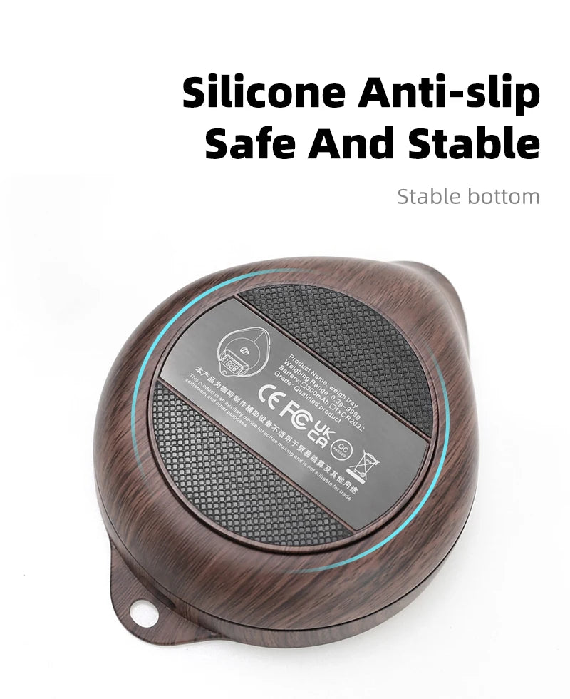 KŌHI-Home Digital Coffee Scale – Precision Bean &amp; Espresso Scale with Display Tray (0.1 g Accuracy)