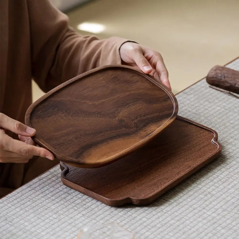 KŌHI-Home Walnut Wood Tea Tray - Serving Plate