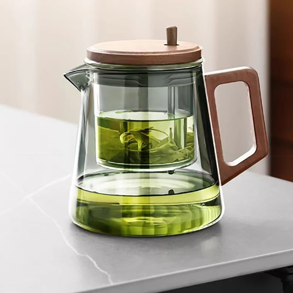 KŌHI-Home Glass Teapot with One-Click Tea Separation — 650ml
