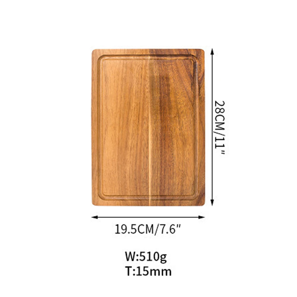 KŌHI-Home Thick Acacia Wood Cutting Board – Large Solid Wood Board for Kitchen & Table