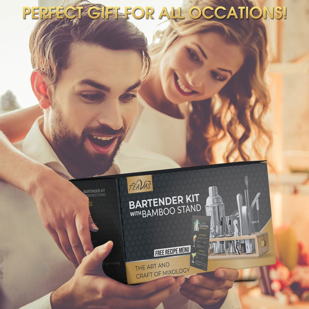 KŌHI-Home Mixology Bartender Kit (25-Piece) – Cocktail Shaker &amp; Japanese-Style Jigger Set