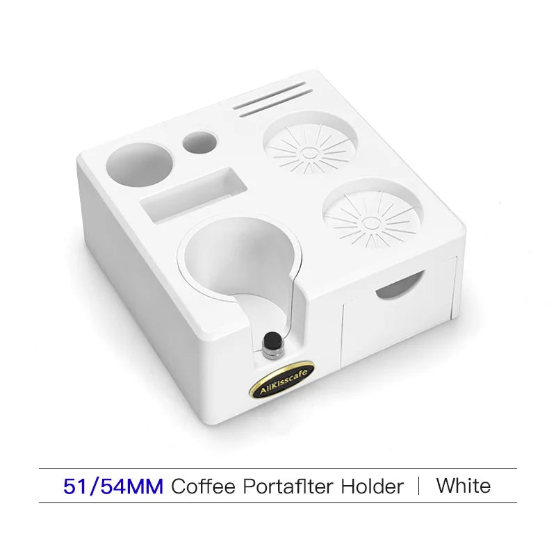 KŌHI-Home Coffee Tamping Station – Portafilter Holder with Storage Drawer