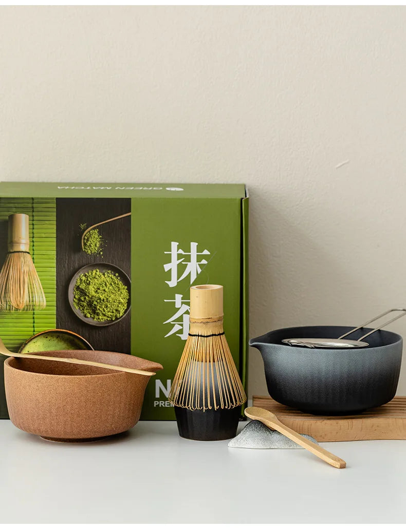 KŌHI-Home Vertical Pattern Matcha Ceremony Set – 8-Piece Kit