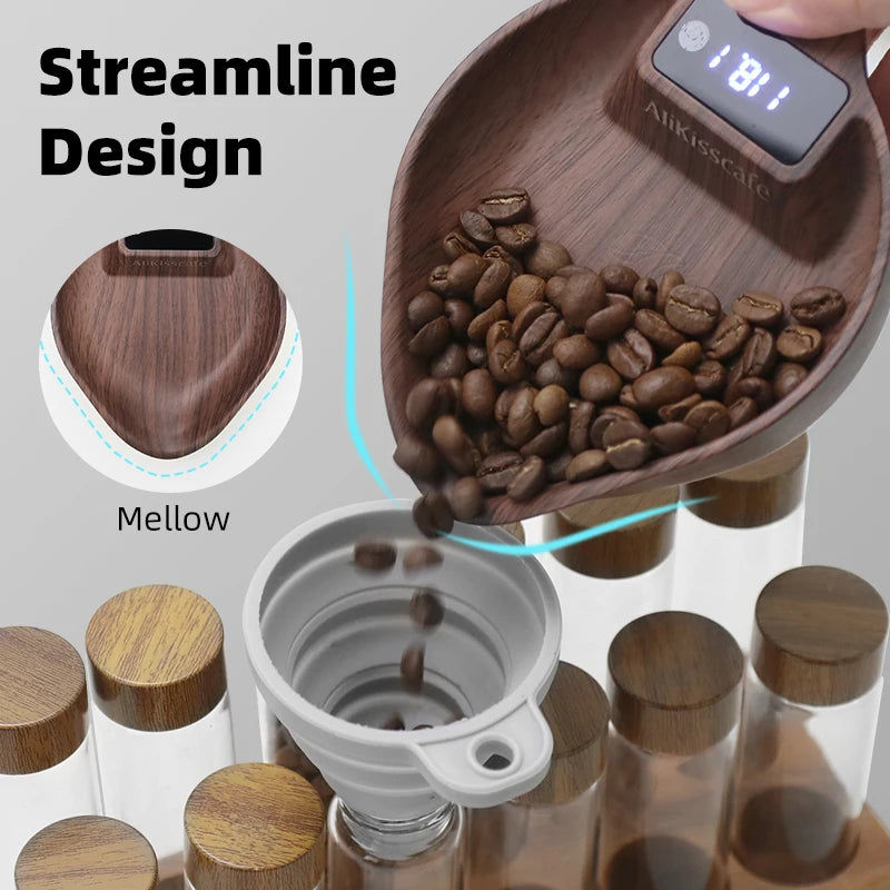 KŌHI-Home Digital Coffee Scale – Precision Bean & Espresso Scale with Display Tray (0.1 g Accuracy)