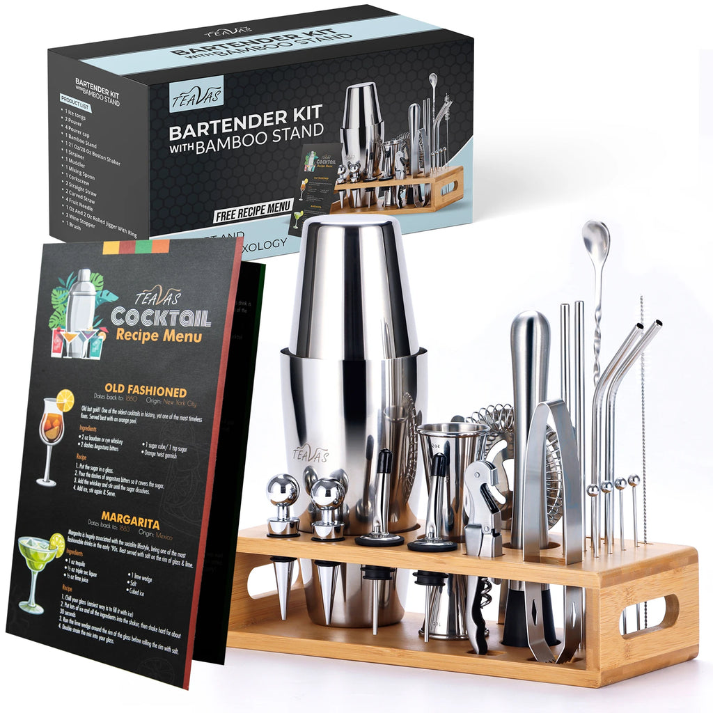 KŌHI-Home Mixology Bartender Kit (25-Piece) – Cocktail Shaker &amp; Japanese-Style Jigger Set