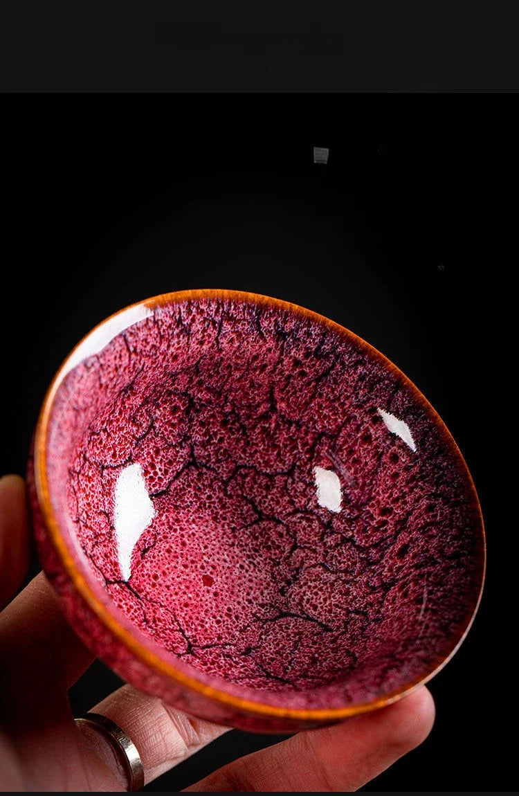 KŌHI-Home Four Seasons Kiln-Transformed Ceramic Tea Cups – Gift Set of 4