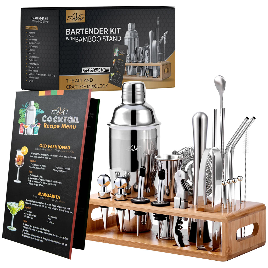 KŌHI-Home Mixology Bartender Kit (25-Piece) – Cocktail Shaker &amp; Japanese-Style Jigger Set