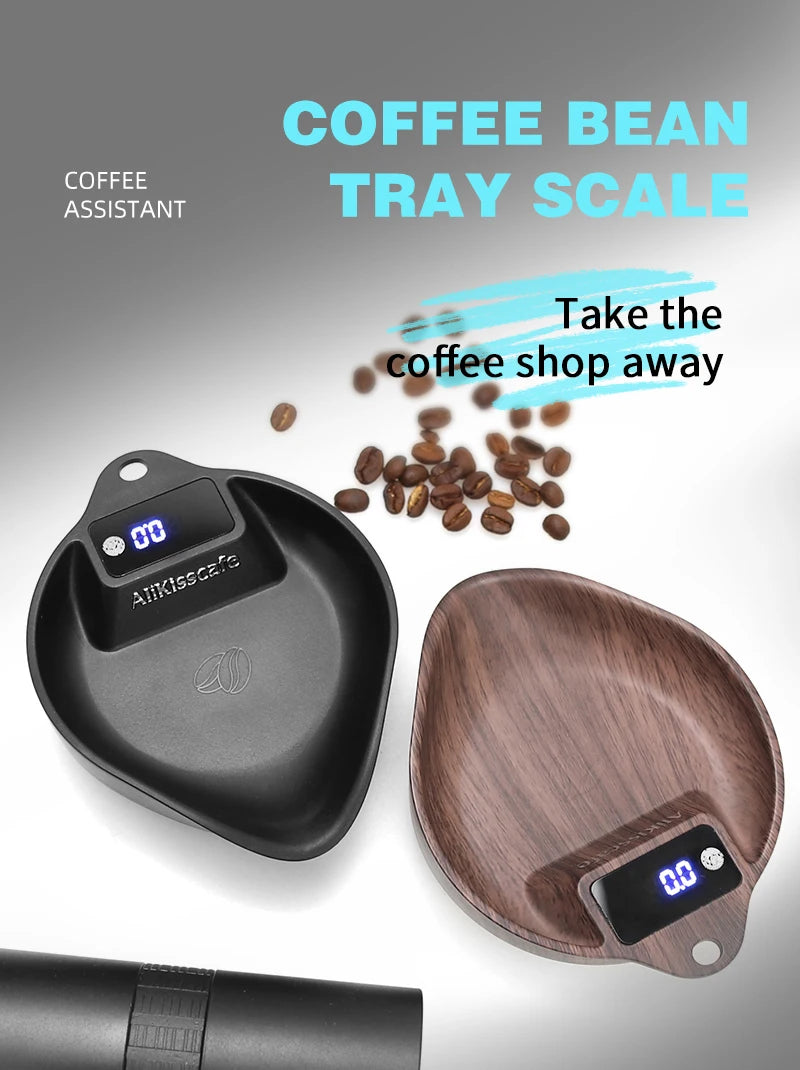 KŌHI-Home Digital Coffee Scale – Precision Bean &amp; Espresso Scale with Display Tray (0.1 g Accuracy)