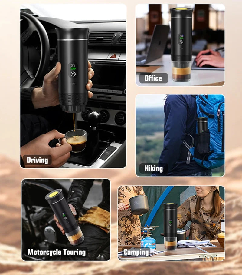 KŌHI-Home Portable Espresso Machine – 3-in-1 Capsule & Ground Coffee Maker with Digital Display