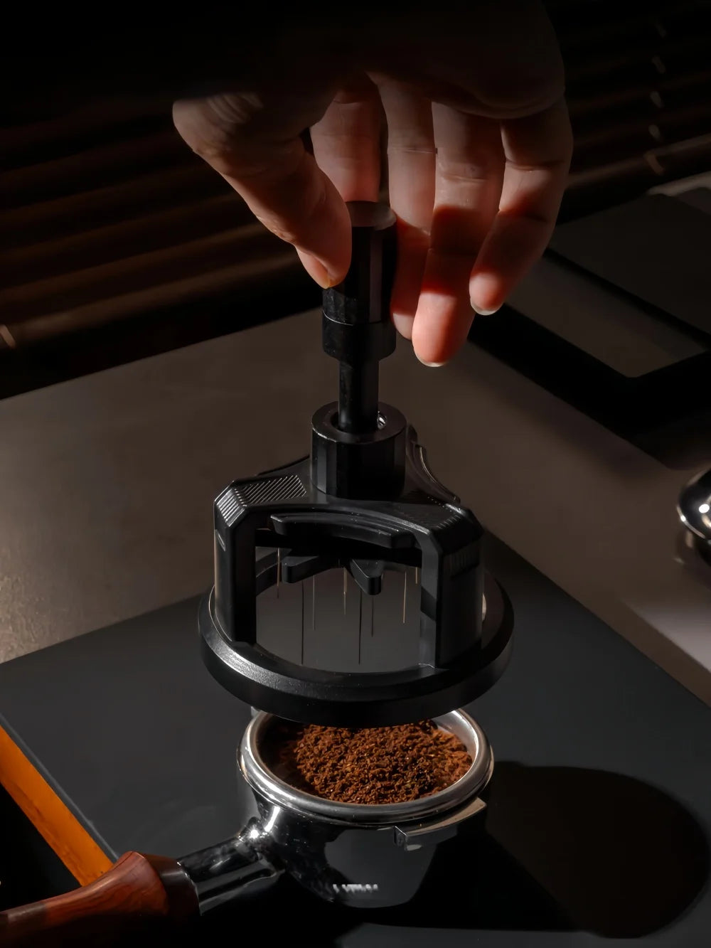 KŌHI-Home Magnetisches WDT-Werkzeug – Rotierende Kaffeeverteilungsnadel mit einstellbarer Höhe