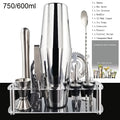 KŌHI-Home Boston Shaker Cocktail Set (12-Piece) – Stainless Steel Bar Tools with Stand
