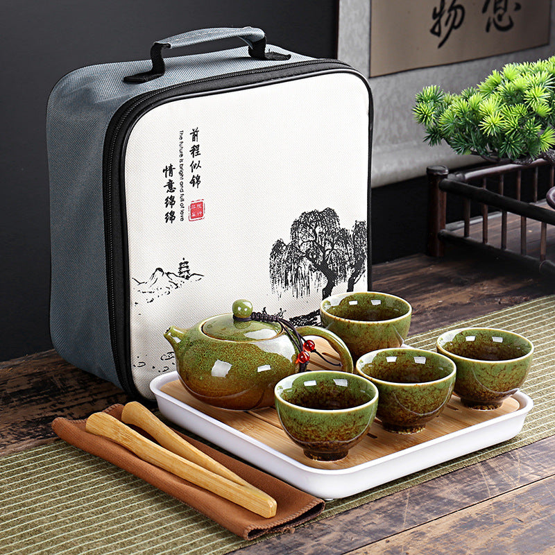 KŌHI-Home Portable Kung Fu Tea Travel Set with Carrying Bag