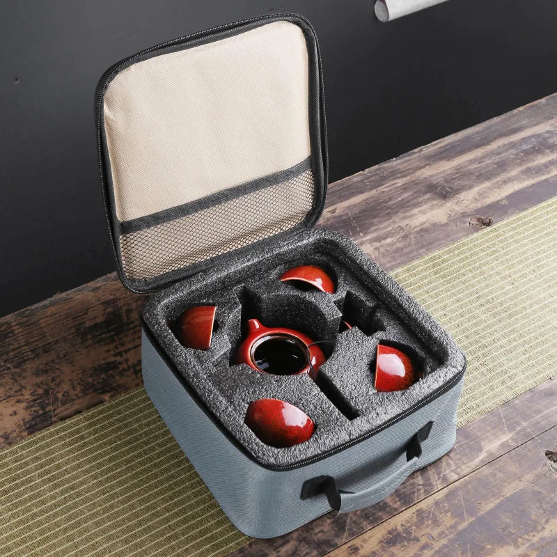 KŌHI-Home Portable Kung Fu Tea Travel Set with Carrying Bag