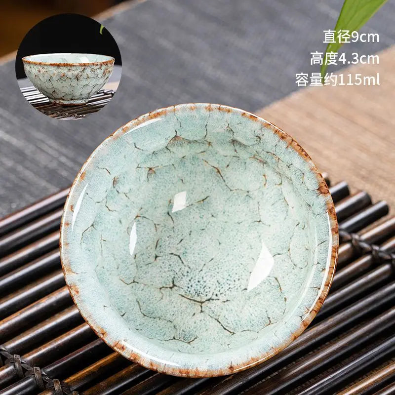 KŌHI-Home Four Seasons Kiln-Transformed Ceramic Tea Cups – Gift Set of 4