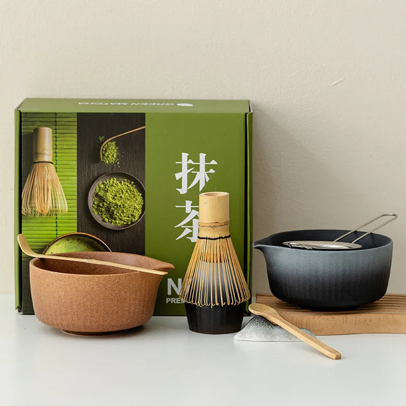 KŌHI-Home Vertical Pattern Matcha Ceremony Set – 8-Piece Kit