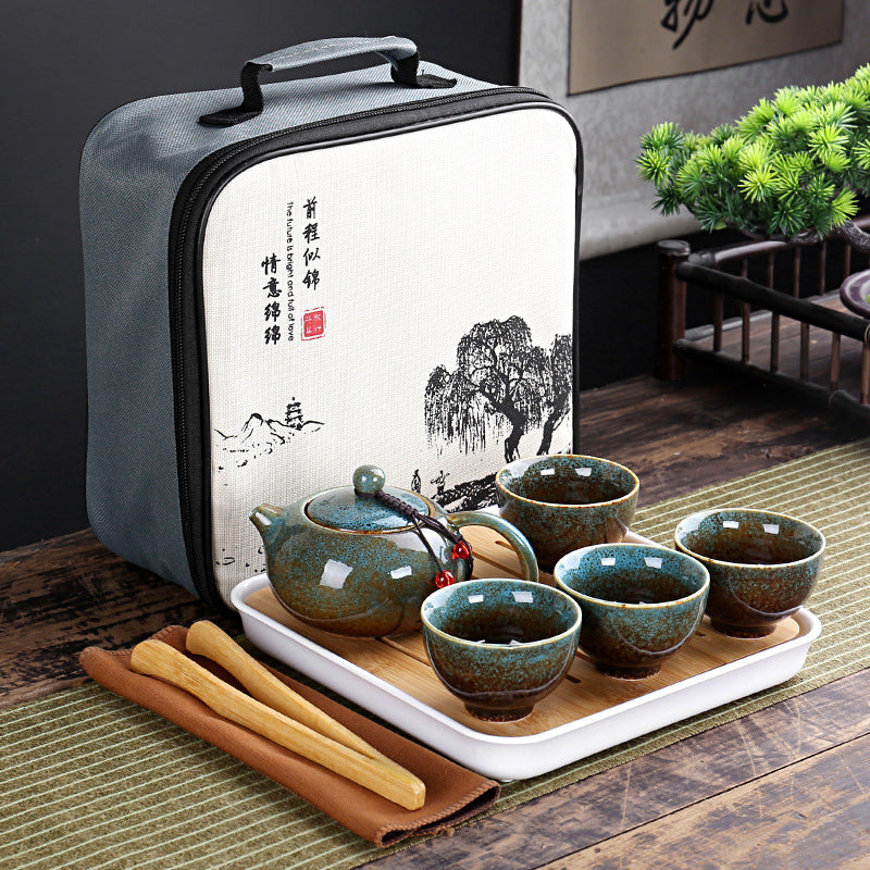 KŌHI-Home Portable Kung Fu Tea Travel Set with Carrying Bag