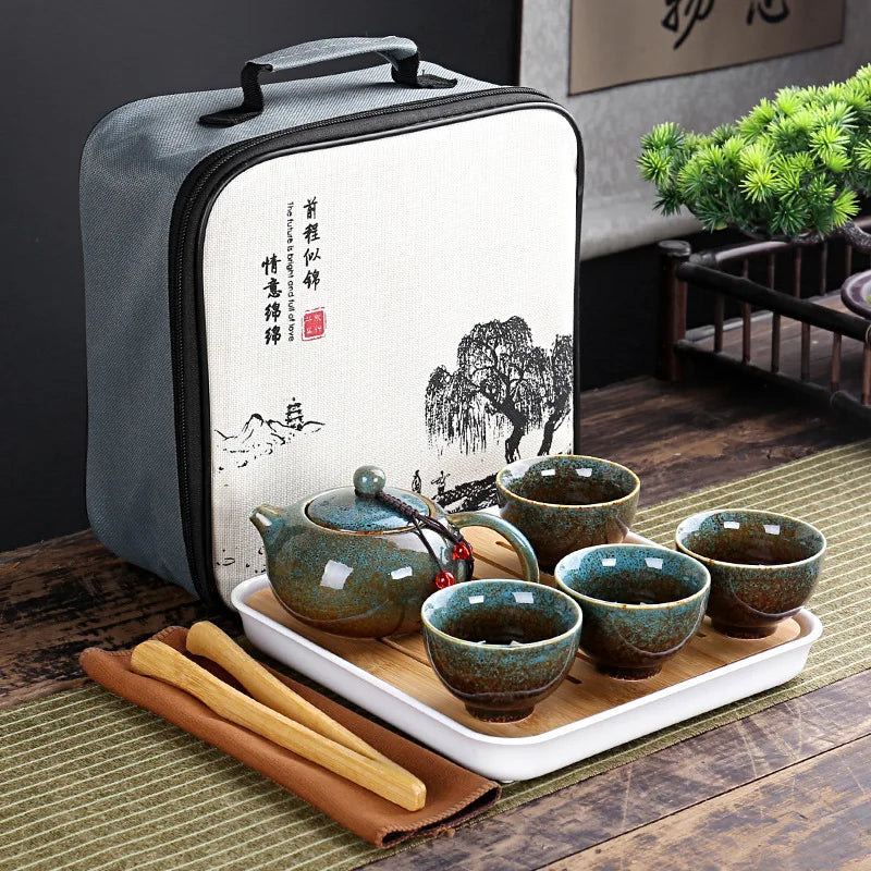 KŌHI-Home Portable Kung Fu Tea Travel Set with Carrying Bag