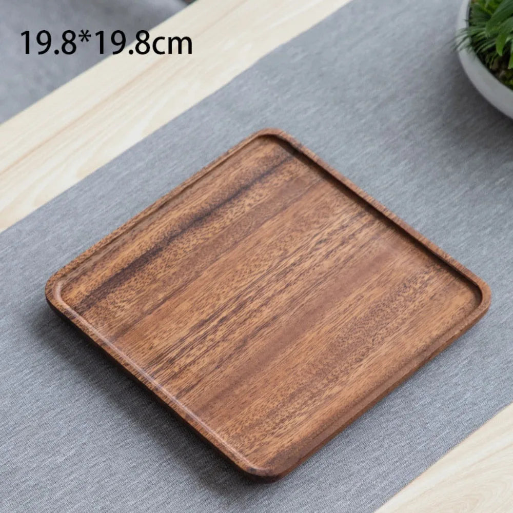 KŌHI-Home Walnut Wood Tea Tray - Serving Plate