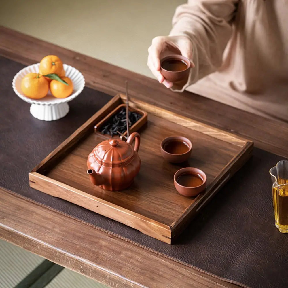 KŌHI-Home Walnut Wood Tea Tray - Serving Plate