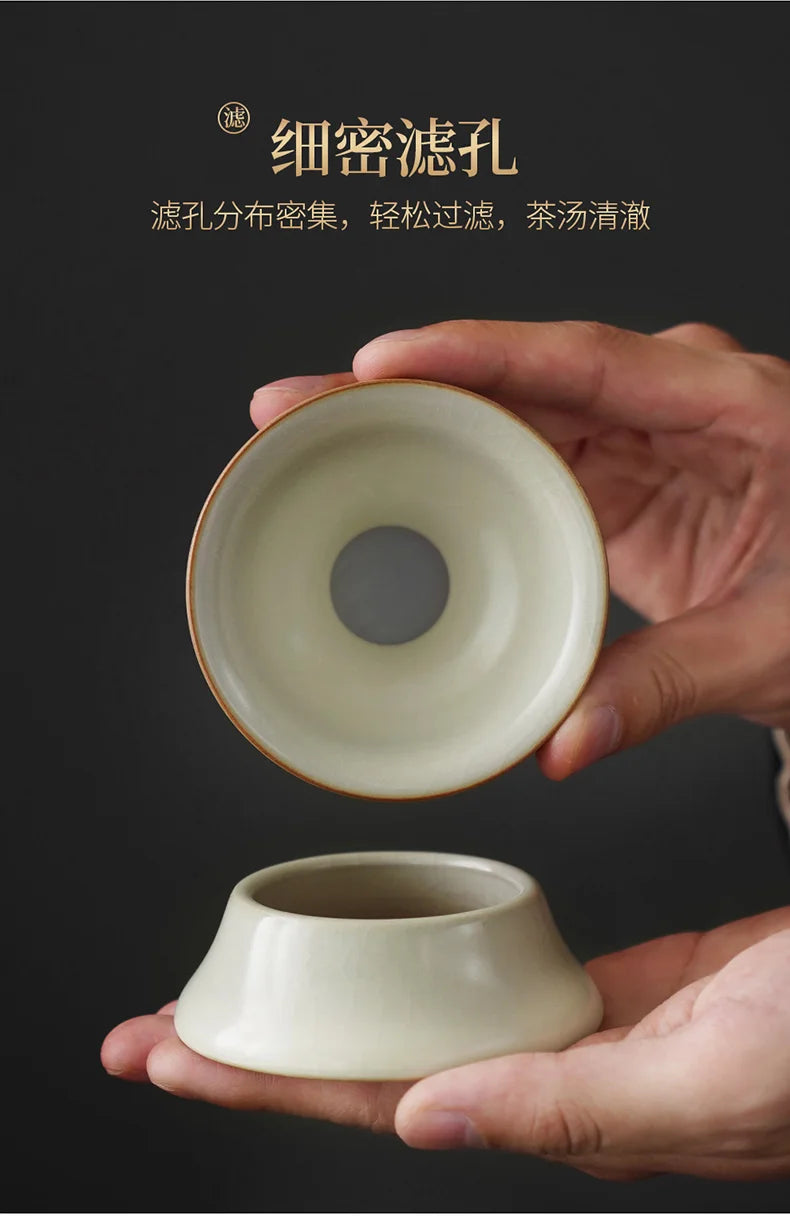 KŌHI-Home Yixing Keramik-Kung-Fu-Teeservice (27-teilig) – Chinesisches Teezeremonie-Set mit Teetablett aus Massivholz
